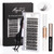 Lash Clusters DIY Lash Extensions Kit 72 Individual Lashes Clusters Eyelash Extensions Kit with Applicator and Lash Bond & Seal, Clusters Lash Glue Remover Mix 10-16mm C D Curl EASY TO USE-DM01