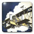 3dRose LLC lsp_35240_2 Blue Yellow Bi Plane, Double Toggle Switch