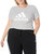 adidas Women's Size Loungewear Essentials Logo T-Shirt, Medium Grey Heather/White, X-Large/Tall