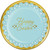 Creative Converting Dinner Plate, FOIL, 9", Multi-colored