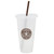 The First Starbucks Pike Place Original Logo Plastic Reusable Venti Cold Cup, 24oz
