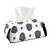 CaTaKu Black Pine Cone Tissue Box Holder,Tissue Box Cover Rectangle, PU Leather Kleenex Facial Tissue Cube Boxes for Car Bathroom Office