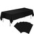 tujol 6 Pack Plastic Table Cloth 54" x 108", Disposable Tablecloths Rectangle Table Cover, Plastic Table Cloths for Parties (Black)