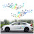 ATMOMO Flower Graphics Car Decals Car Auto Body Sticker DIY Mini Flower Self-Adhesive Car Side Vinyl Sticker Hood Decal, Holographic Laser