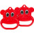 Swing Set Stuff Bear Trapeze Rings with SSS Logo Sticker, Red