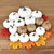 Artiflr 65 Pieces Artificial Pumpkins Maple Leaves Decoration, Fake Fall Maple Leaves Velvet Pumpkin for Halloween Thanksgiving Autumn Festive Harvest Party Decor
