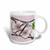 3dRose mug_102758_1 Cherry Blossom Flower Monogram Initial J Ceramic Mug, 11-Ounce