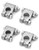 QWORK Military Spec Battery Terminals, 2 Pairs Negative and Positive Top Post Battery Connector for Marine Vehicles, Boats, RVs