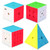 Roxenda Speed Cube Set, Speed Cube Bundle of 2x2 3x3 4x4 and Pyramid Cube Smoothly Stickerless Magic Cubes Collection for Kids Teens & Adults [4 Pack] (Stickerless)