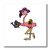 3dRose ht_201802_2 Funny Pink Flamingo Gardening Cartoon Iron on Heat Transfer, 6 by 6"