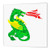 3dRose ht_44810_1 Green Fire Breathing Dragon-Iron on Heat Transfer Paper for White Material, 8 by 8-Inch
