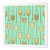 3dRose ht_219530_2 Mint and Gold Arrows Pattern Iron on Heat Transfer for White Material, 6" x 6"