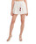 BCBGeneration Women's Relaxed High Waisted Tie Front Short, Ivory Multi, X-Large