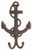 Distinctive Designs 2 Hook Cast Iron Anchor Coat Hook Wall-Mounted