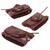 TimMee Toy Tanks for Plastic Army Men - Rust Brown WW2 3pc - Made in USA