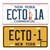 Tin Signs Ghostbusters License Plate Memorabilia, Aluminum, Embossed Replica, Movie Prop Metal Stamped Vanity Number Tag, 12x6 inch (ECTO1A+ECTO1)