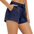 Women's Cotton Athletic Shorts for Summer with Pockets 3" Workout Sweat Shorts Drawstring Running Casual Lounge Navy Blue