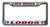 Rico Industries NCAA New Mexico Lobos Standard Chrome License Plate Frame, 6 x 12.25-"