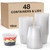 Disposable 16 oz Plastic Containers With Lids - 48 Of Each Containers And Lids - Leak Resistant Containers For Food - Deli Containers - Clear Stackable Containers - Microwave And Freezer Safe