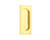Emtek 2201 4 Inch High Solid Brass Rectangular Flush Pull for Sliding Doors, Medium Bronze