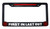 First in Last Out Firefighter 3D Raised License Plate Frame