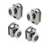 Cokritsm 4PCS Shower Door Rollers, 23mm Sliding Shower Doors Wheels, 2 Top and 2 Bottom Shower Wheels in Chrome, Shower Door Fixing Pulleys for Curved Doors Glass Doors 4-6mm