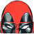 Concept One Marvel Deadpool Roll Down Cuff Beanie Hat, Red/Black, One Size