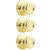 GOBEKOR 3 Pack Single Dummy Door Knob for Closet Polished Brass Tulip Dummy Knobs Interior for French Doors Single Side Door Knob Handle