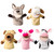 Animal Hand Puppets Plush Stuffed Interactive Pretend Toys with Movable Open Mouth 5PCS Hand Puppet Toy