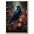 Crow Canvas Wall Art Dark Academia Floral Vintage Poster Raven Artwork For Walls Flowers Wall Art Retro Animal Prints Black Crow Pictures Dark Academia Paintings Vintage Gothic Art 16x24inch No Frame