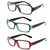 FancyG Vintage Inspired Classic Retro Style Rectangle Shape Glasses Frame Clear Lens Eyewear 3 Pieces Color Set23