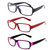 FancyG Vintage Inspired Classic Retro Style Rectangle Shape Glasses Frame Clear Lens Eyewear 3 Pieces Color Set4