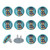 Outlet Plug Covers 24 Pack, Dog Dachshund Plug Protector, 2-Prong Round Plastic Plugs for Electrical Power Outlets, Electrical Insulation