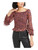 bar III Womens Navy Patterned Off Shoulder Top XS