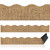 Capoda 24 Pieces Magnetic Borders for Classroom Whiteboard Burlap Magnet Bulletin Board Border Trim Bulk Burlap Scalloped Magnetic Strips Border Decorations for Chalkboard School Office Teachers