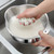 304 Stainless Steel Washing Bowl - 4 in 1 Rice Washing Bowl Colander Strainer Fine Mesh Strainer for Washing Vegetables, Fruit, Beans & Pasta, Microporous Colander Washing Bowl for Kitchen