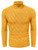 COOFANDY Men's Slim Fit Turtleneck Sweater Knitted Thick Cotton Pullover Sweaters Yellow