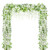 Artificial Flowers White Wisteria Garland Vine Silk Hanging Flower for Home Garden Outdoor Ceremony Wedding Arch Floral Decor 4PCS Total 28.8FT