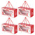 BESTOYARD 4 Pcs Boxes Christmas Box Pastry Gift Box Paper Gift Box with Window Christmas Wrapping Boxes Dessert Containers Cake Containers Lip Gloss Containers Pastry Packaging Boxes Donut