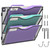 BOHDK Wall File Organizer 3 Pockets, Hanging File Organizer, Foldable Mesh Hanging File Holder with Label Panel | 2 Hooks | Wall Mount & Door Hanging for Office Home
