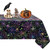 ASPMIZ Halloween Tablecloth, Blacklight Spider Web Table Cloth, Spider Skull UV Reactive Tablecloths Waterproof Spillproof Scary Themed Tablecover for Dinner Party Decoration, Rectangle 60x84 Inch
