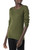 Amazon Essentials Women's Lightweight Long-Sleeve Cable Crewneck Sweater (Available in Plus Size), Olive, Large