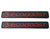 2Pcs Ecoboost Emblem 3D Badge Nameplate for Rear Trunk Fender Side Decal (Black red)