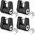 4 Pack Trailer Hitch Lock with Keys Dia 1/4 Inch 3/4 Inch Span Trailer Tongue Coupler Locks Trailer Hitch Lock for Tow Boat RV Truck Car Coupler (Black)