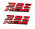 Emzscar 2Pcs 392 HEMI Emblem Fender Side Badge Sticker 6.4L Decal Replacement for Dodge Challenger SRT Chrysler 300c 3500 SRT8 (Red)