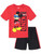 Disney Mickey Mouse Toddler Boys Short Sleeve T-Shirt and Mesh Shorts Set Red 4T