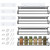 meluke Wall Mounted Spice Rack Organizer for Cabinet Door, Set of 4 Condiment Seasoning Organizer Wall Spice Rack Hanging Shelf for Spice Jars, Spice Jar Holder for Kitchen Cabinet Pantry Door (Black)