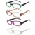 FancyG Vintage Inspired Retro Classic Style Rectangle Shape Glasses Frame Clear Lens Eyewear 4 Pieces Color Set58