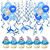 Shark Party Decorations Shark Hanging Swirl Cupcake Toppers Balloons for Kids Birthday Party Supplies