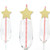 Gold Glitter Star Party Straws - No-Mess Real Gold Glitter Cut-Outs & Decorative Star Party Paper Straws - Set of 24